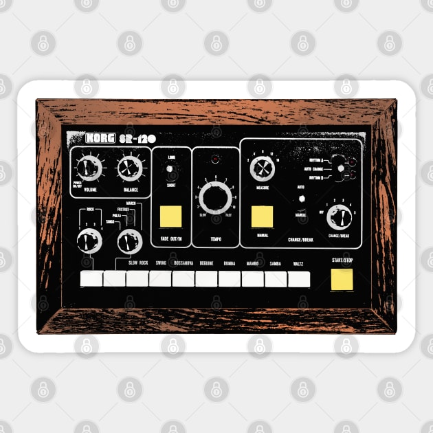 Korg MiniPops SR-120 Drum Machine / Graphic Art Sticker by DankFutura